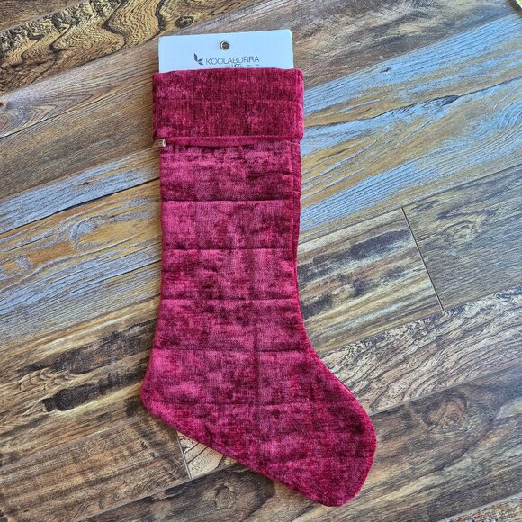 NWT Koolaburra by UGG Quilted Velvet 21" Christmas Stocking - Picture 1 of 6